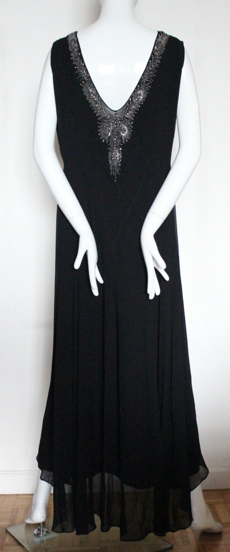 'Norman' English Couture Beaded Silk Dress, c.1930's (1 of 7)