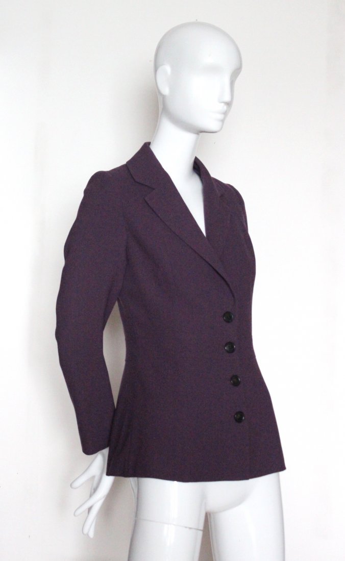 John Galliano Purple Wool Crepe Jacket, c.2001 (1 of 4)