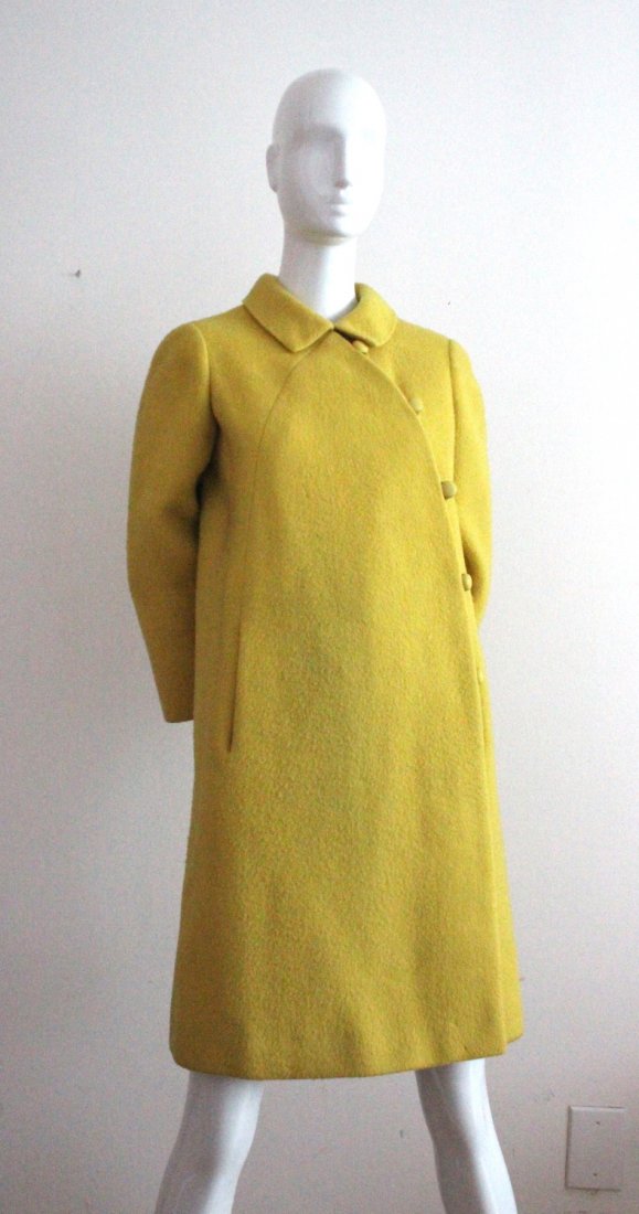 Christian Dior Haute Couture Yellow Wool Coat, c1966/67 (1 of 4)