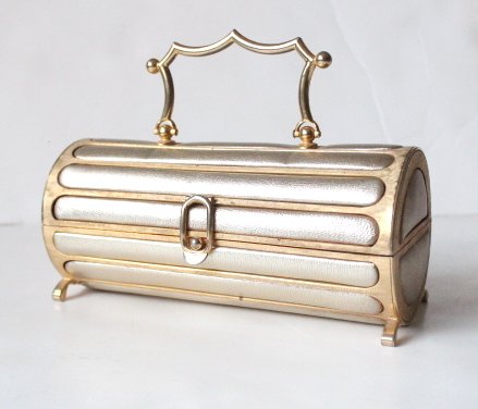 Rare Judith Leiber Metal & Leather Minaudière, c.1968 (1 of 7)