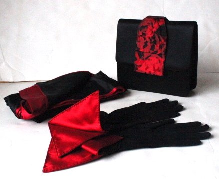 Paloma Picasso Satin Evening Bag with Gloves & Shawl (1 of 6)