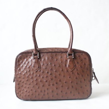 Hermes Plume Style Custom Made Genuine Ostrich Skin Bag (1 of 4)