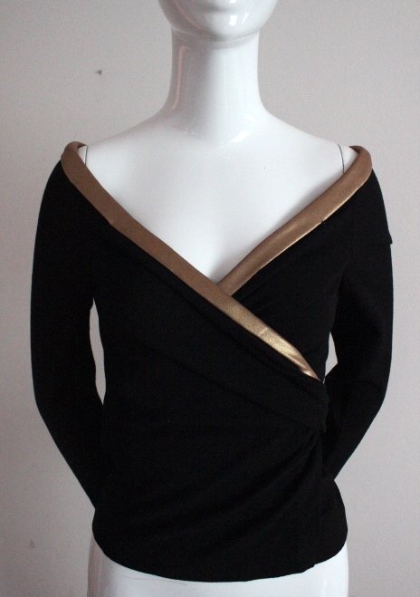 Donna Karan Collection Black Wrap Blouse, F/W 2006 (1 of 5)