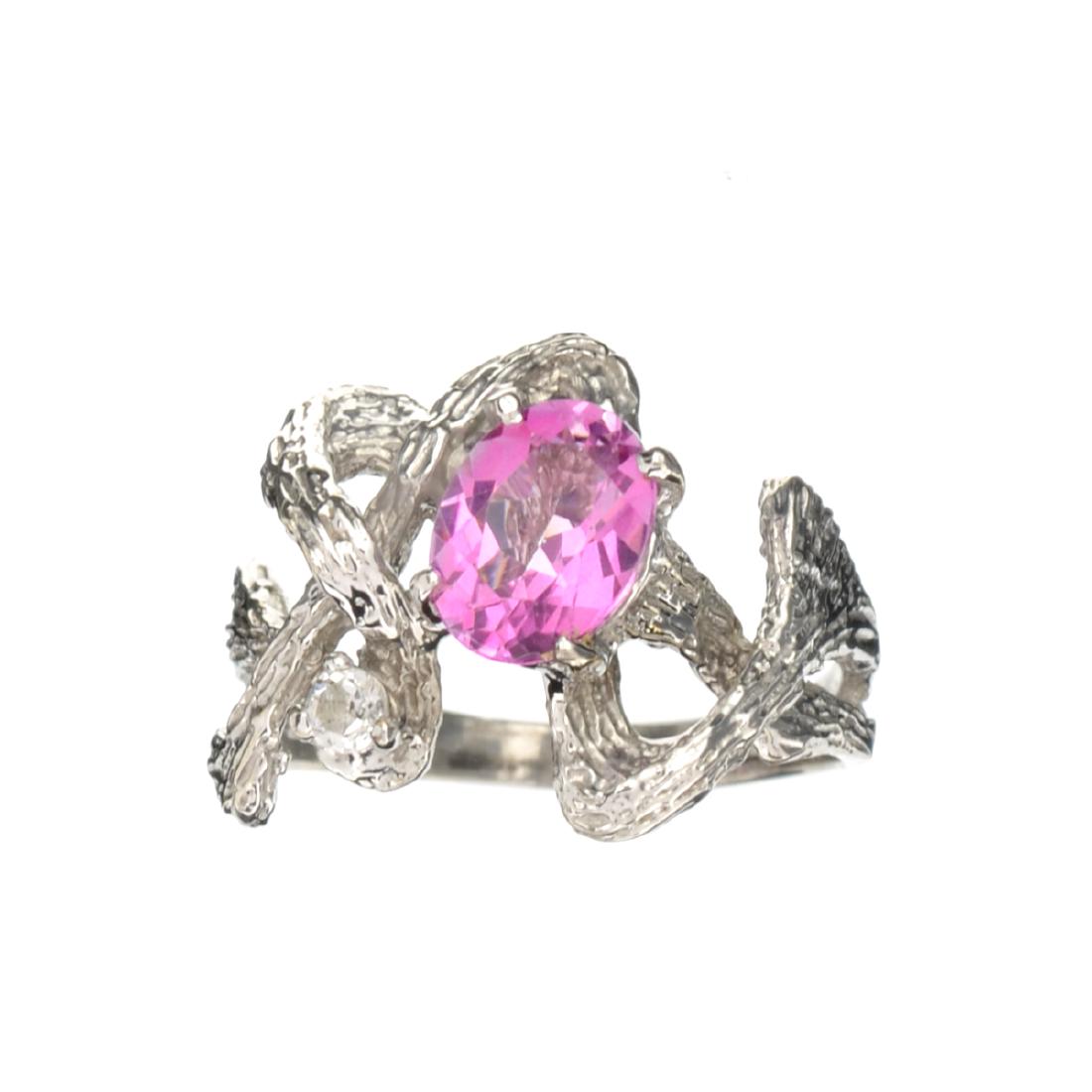 APP: 0.3k Fine Jewelry Designer Sebastian, 1.60CT: Gov. File: H-29783 Fine Jewelry Designer Sebastian, 1.60CT Pink/White Topaz And Sterling Silver Ring Retail Replacement Value: $0.3K Asset Type: Ring Shipping: $19.95