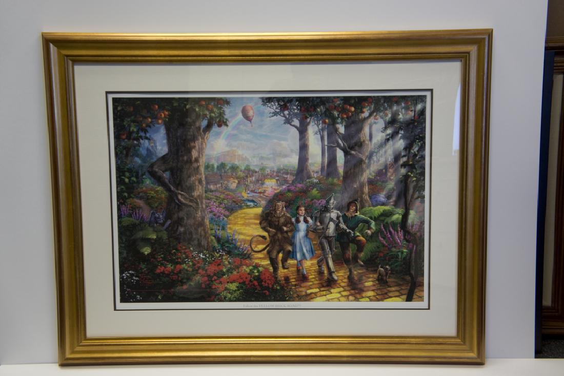 Rare Thomas Kinkade Original Limited Edition Numbered: Gov. File: M-04591 Rare Thomas Kinkade Original Limited Edition Numbered Lithograph Plate Signed Museum Framed The Wizard of Oz - Follow the Yellow Brick Road Asset Type: LithographShipping: $24.95. I