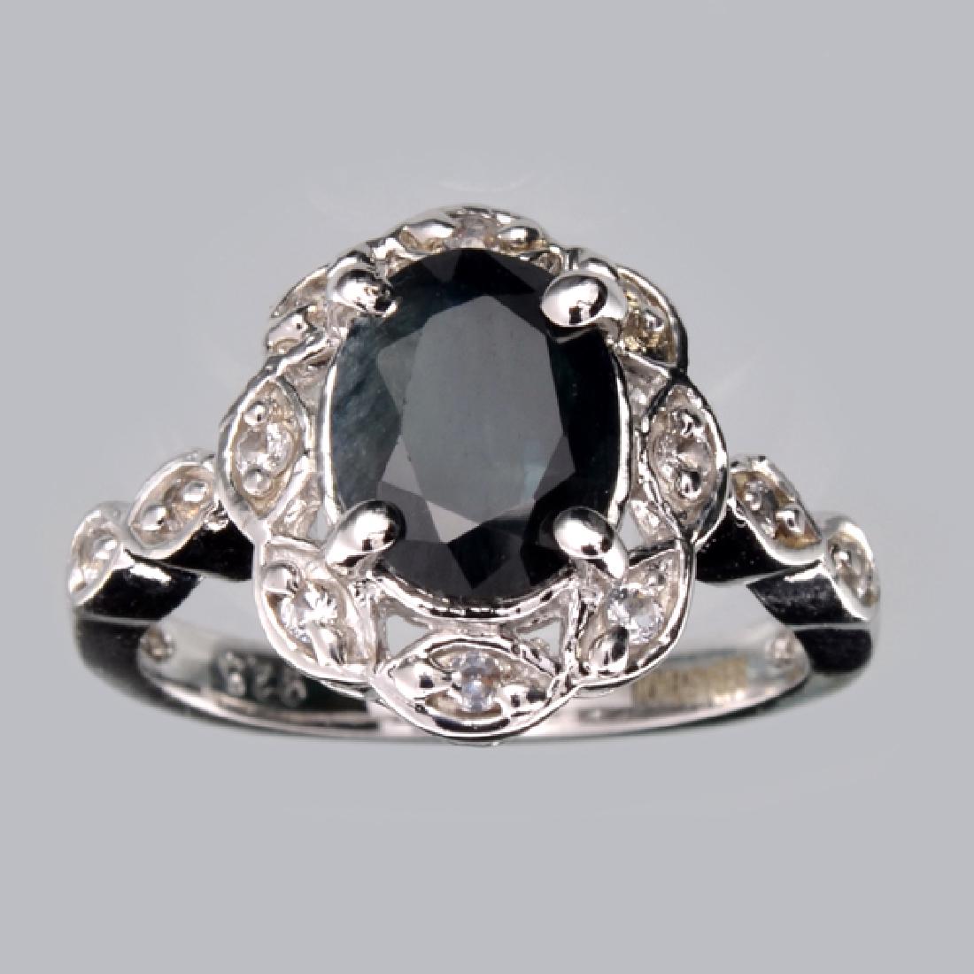 APP: 2.5k Fine Jewelry Designer Sebastian 2.25CT Blue: Gov. File: K-05061 Fine Jewelry Designer Sebastian 2.25CT Blue Sapphire And Topaz Platinum Over Sterling Silver Ring Retail Replacement Value:$2.5KRing Shipping: $19.95