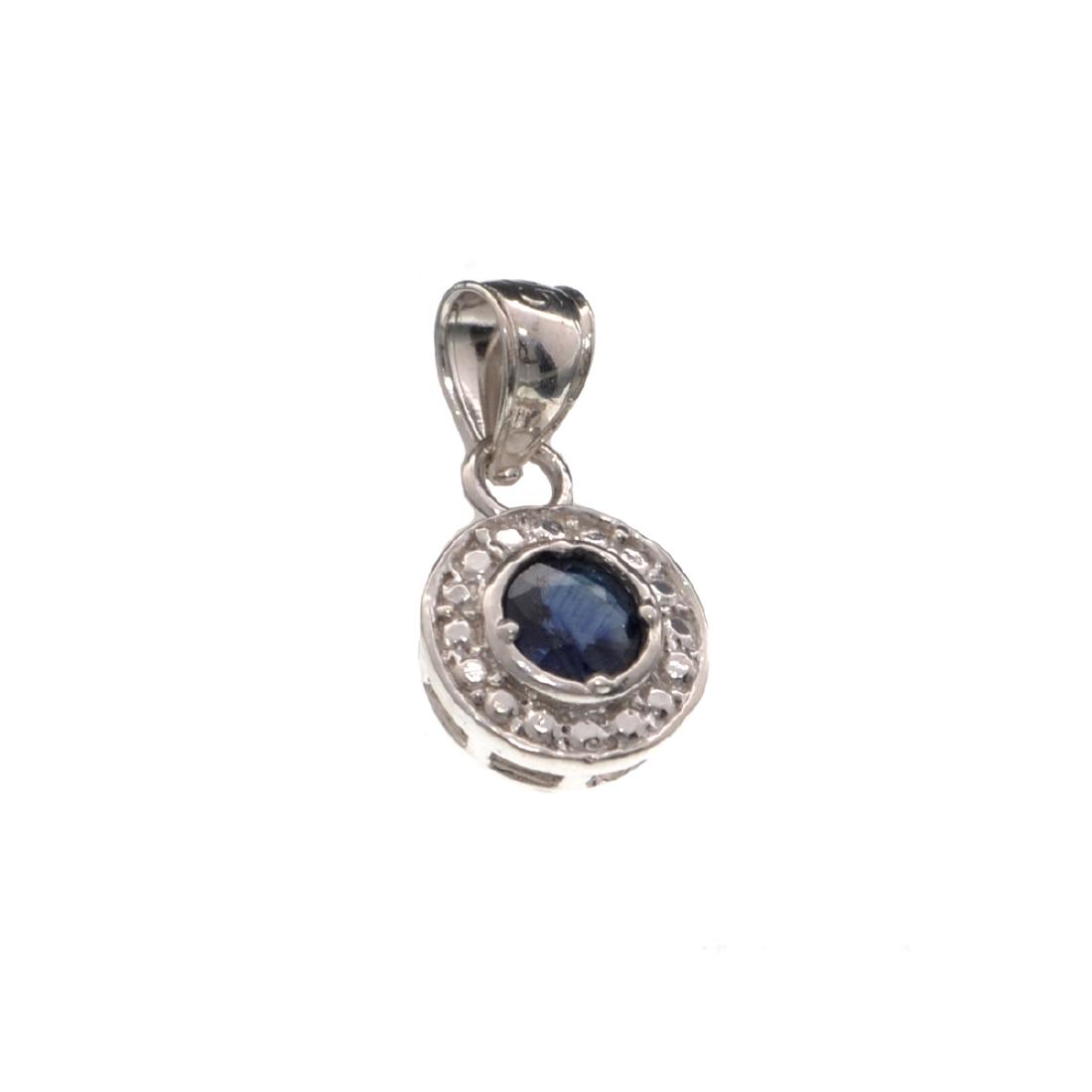 APP: 0.5k Fine Jewelry Designer Sebastian 0.50CT Round: Gov. File: H-27657 Fine Jewelry Designer Sebastian 0.50CT Round Cut Blue Sapphire and Sterling Silver Pendant Retail Replacement Value: $0.5K Asset Type: Pendant Shipping: $19.95