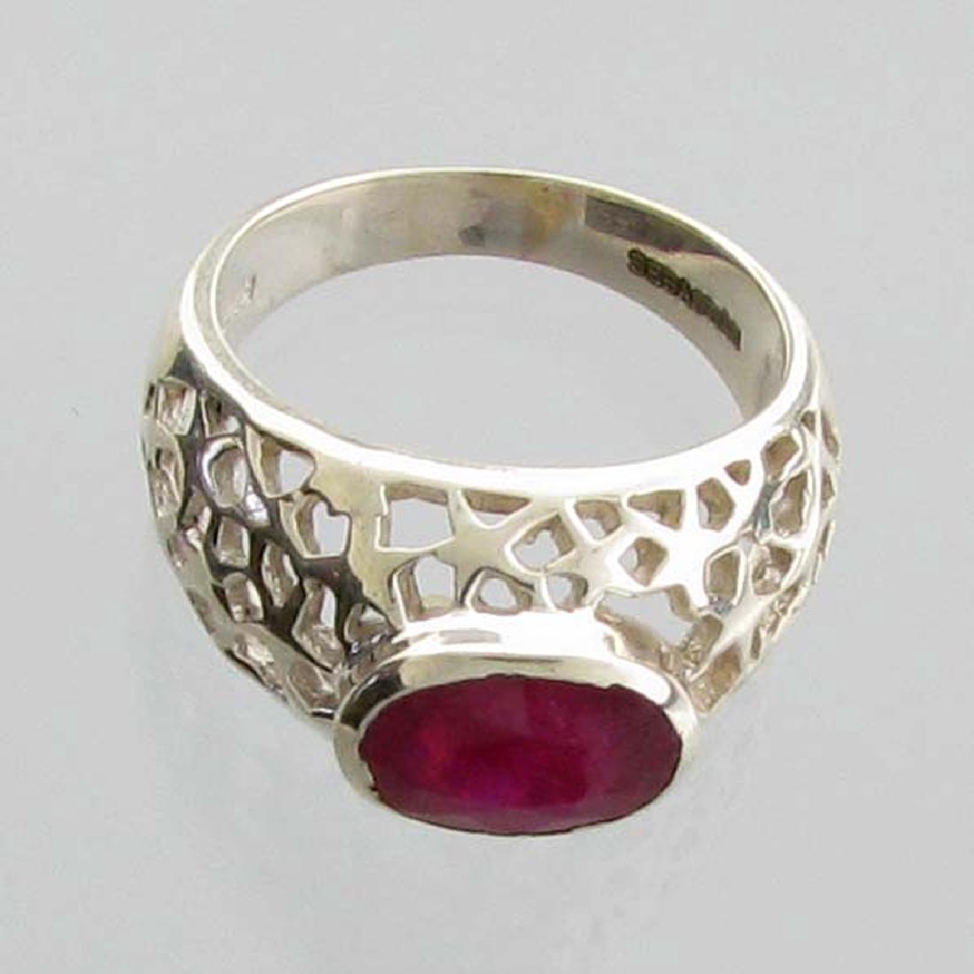 APP: 3.5k Fine Jewelry Designer Sebastian 3.17CT Oval: Gov. File: K-00647 Fine Jewelry Designer Sebastian 3.17CT Oval Cut Ruby and Sterling Silver Ring Retail Replacement Value:$3.4K Ring Shipping: $19.95