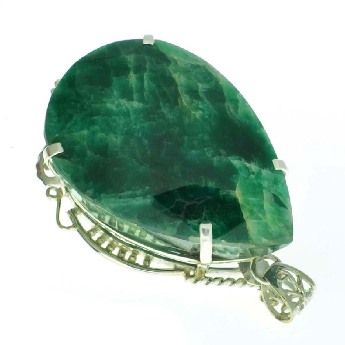 APP: 15.1k Fine Jewelry Designer Sebastian 457.21CT: Gov. File: K-01943 Fine Jewelry Designer Sebastian 457.21CT Pear Cut Green Beryl and Sterling Silver Pendant Retail Replacement Value:$15.0K Pendant Shipping: $19.95