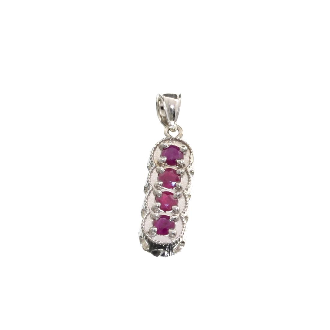 APP: 0.5k Fine Jewelry Designer Sebastian 0.82CT Round: Gov. File: H-27890 Fine Jewelry Designer Sebastian 0.82CT Round Cut Ruby and Sterling Silver Pendant Retail Replacement Value: $0.5K Asset Type: Pendant Shipping: $19.95