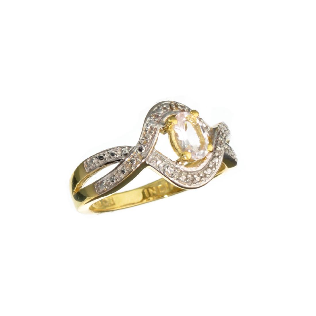APP: 0.5k Fine Jewelry 0.43CT Oval Cut Morganite Over: Gov. File: H-17553 Fine Jewelry 0.43CT Oval Cut Morganite Over Sterling Silver Gold Ring Retail Replacement Value: $0.5K Asset Type: Ring Shipping: $19.95