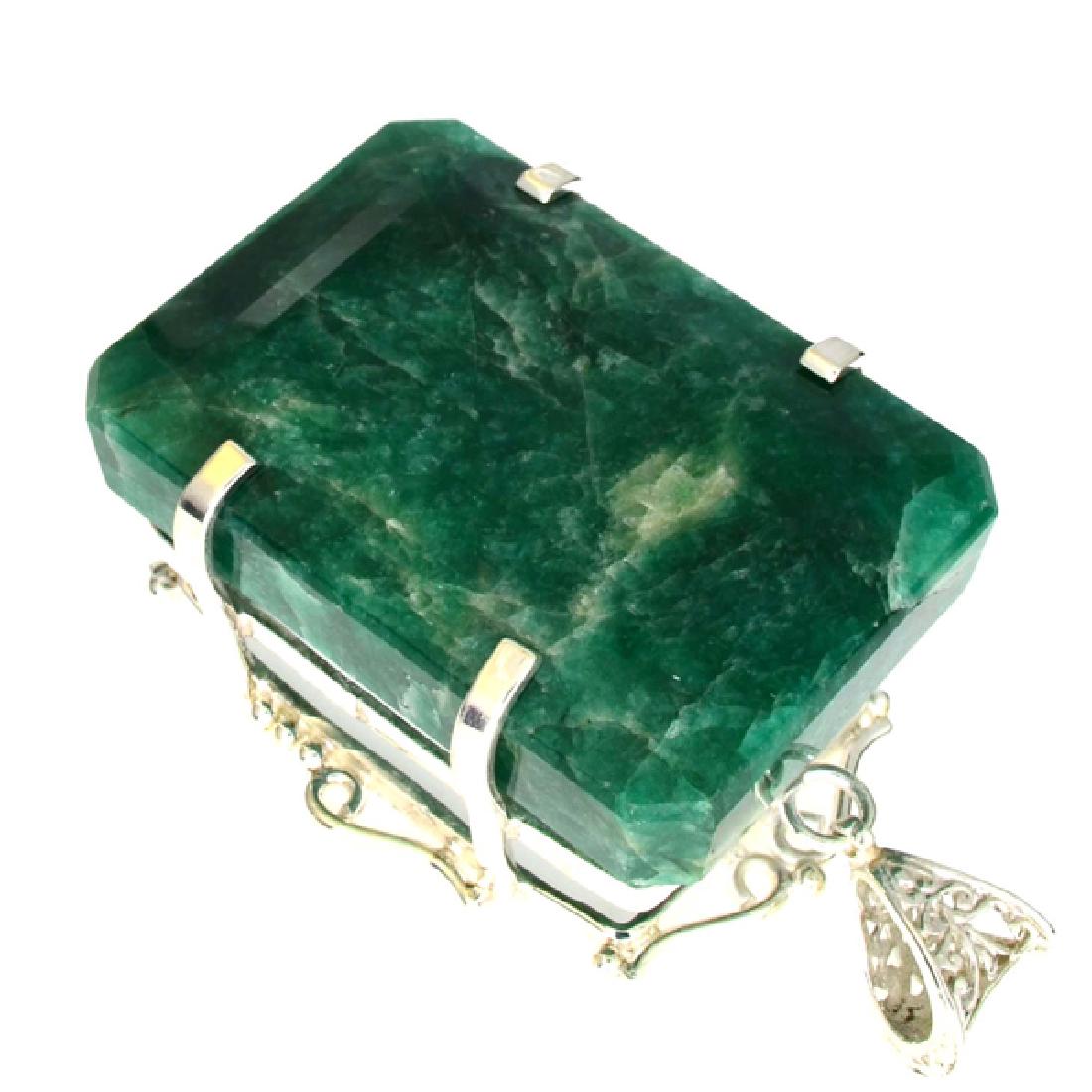APP: 14.6k Fine Jewelry Designer Sebastian 427.98CT: Gov. File: K-02518 Fine Jewelry Designer Sebastian 427.98CT Emerald Cut Green Beryl Platinum Over Sterling Silver Pendant Retail Replacement Value:$14.6KPendant Shipping: $19.95