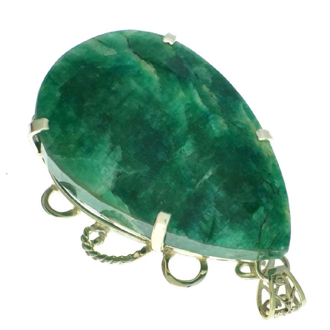 APP: 13.4k Fine Jewelry Designer Sebastian 395.56CT: Gov. File: K-01955 Fine Jewelry Designer Sebastian 395.56CT Pear Cut Green Beryl and Sterling Silver Pendant Retail Replacement Value:$13.3K Pendant Shipping: $19.95