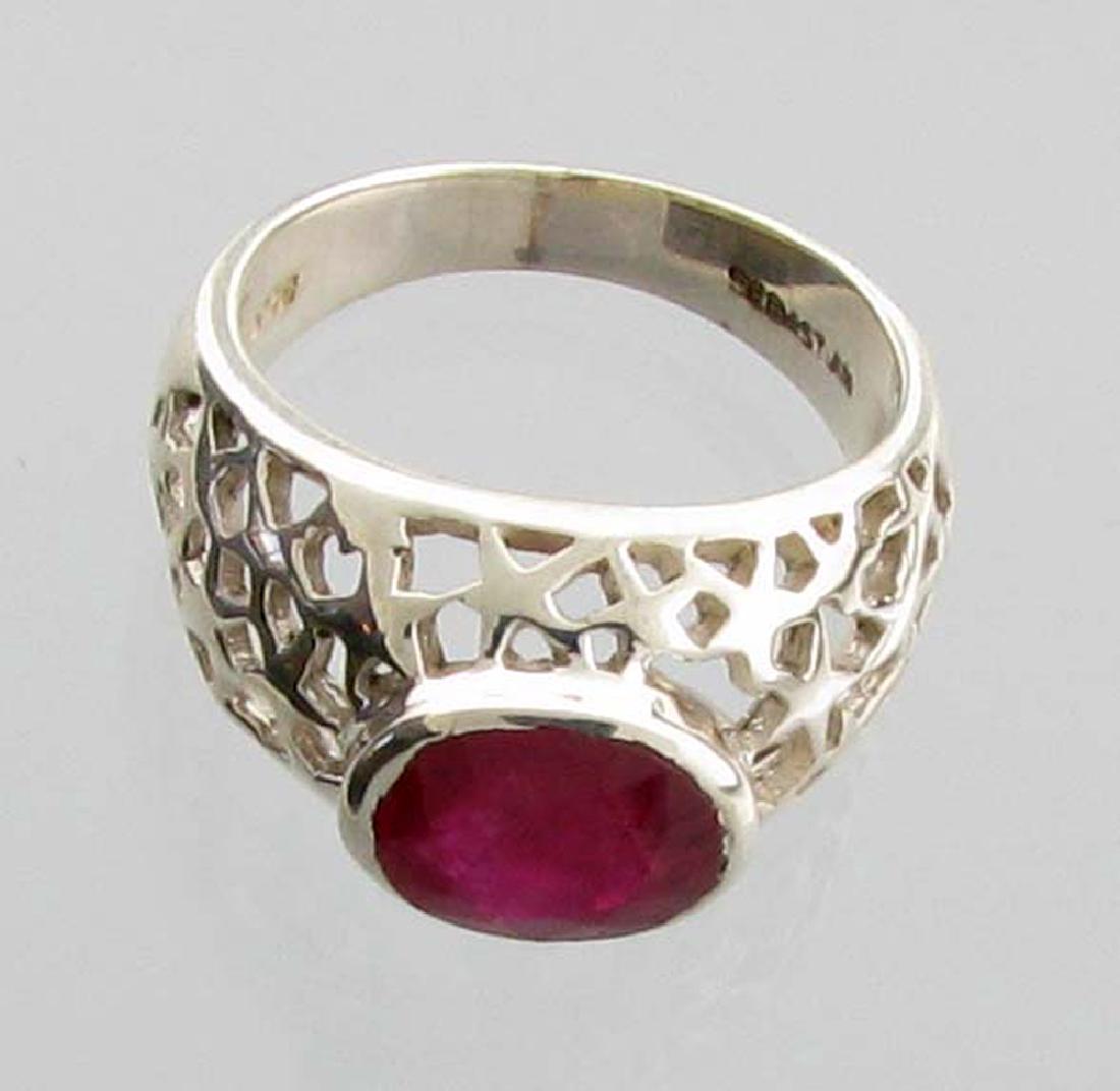 APP: 3.3k Fine Jewelry Designer Sebastian 2.95CT Oval: Gov. File: K-00648 Fine Jewelry Designer Sebastian 2.95CT Oval Cut Ruby and Sterling Silver Ring Retail Replacement Value:$3.2K Ring Shipping: $19.95
