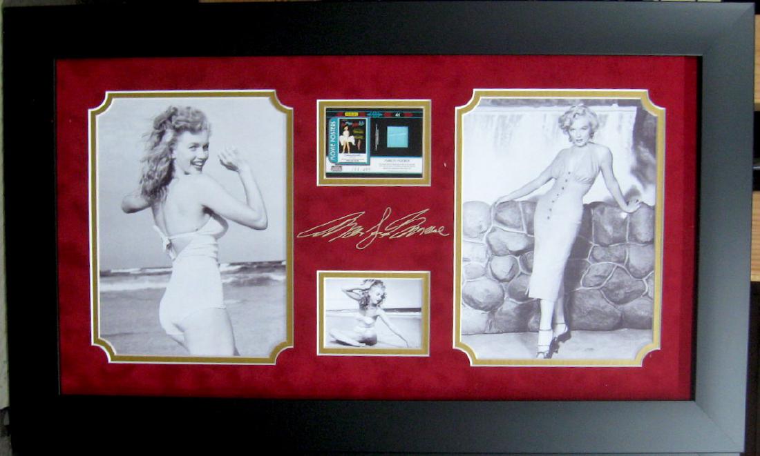 Engraved Marilyn Monroe Signature With Real Swatch of: Gov. File: M-04824 Engraved Marilyn Monroe Signature With Real Swatch of Clothing Asset Type: Marilyn Shipping: $24.95. Item may be pick up only, or require additional shipping charges due to weight o