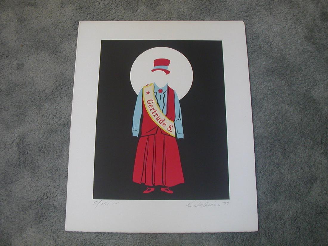 Robert Indiana Serigraph ''''Gertrude S'''' #11/150: Gov. File: M-05390 Robert Indiana Serigraph ''''Gertrude S'''' #11/150 Size 19 1/2 x 23 1/2 Asset Type: CollectableShipping: $24.95. Item may be pick up only, or require additional shipping charges du