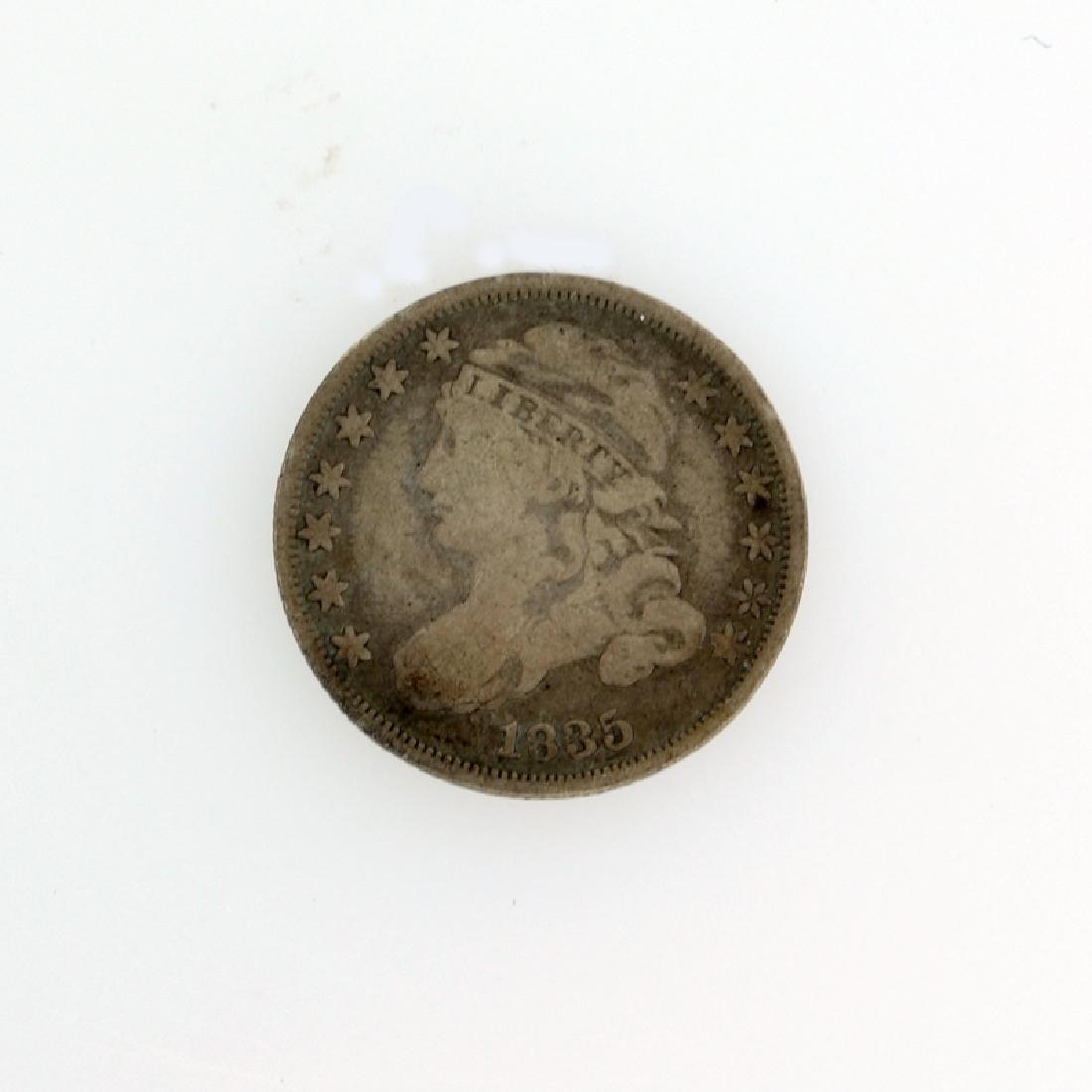 1835 Capped Bust Dime Coin: Gov. File: C-48416 1835 Capped Bust Dime Coin Asset Type: Coin Shipping: $9.95