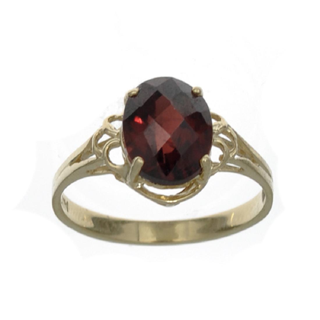 APP: 0.6k Fine Jewelry 14KT Gold, 3.21CT Oval Cut Red: Gov. File: H-22708 Fine Jewelry 14KT Gold, 3.21CT Oval Cut Red Almandite Garnet Ring Retail Replacement Value: $0.6K Asset Type: Ring Shipping: $19.95