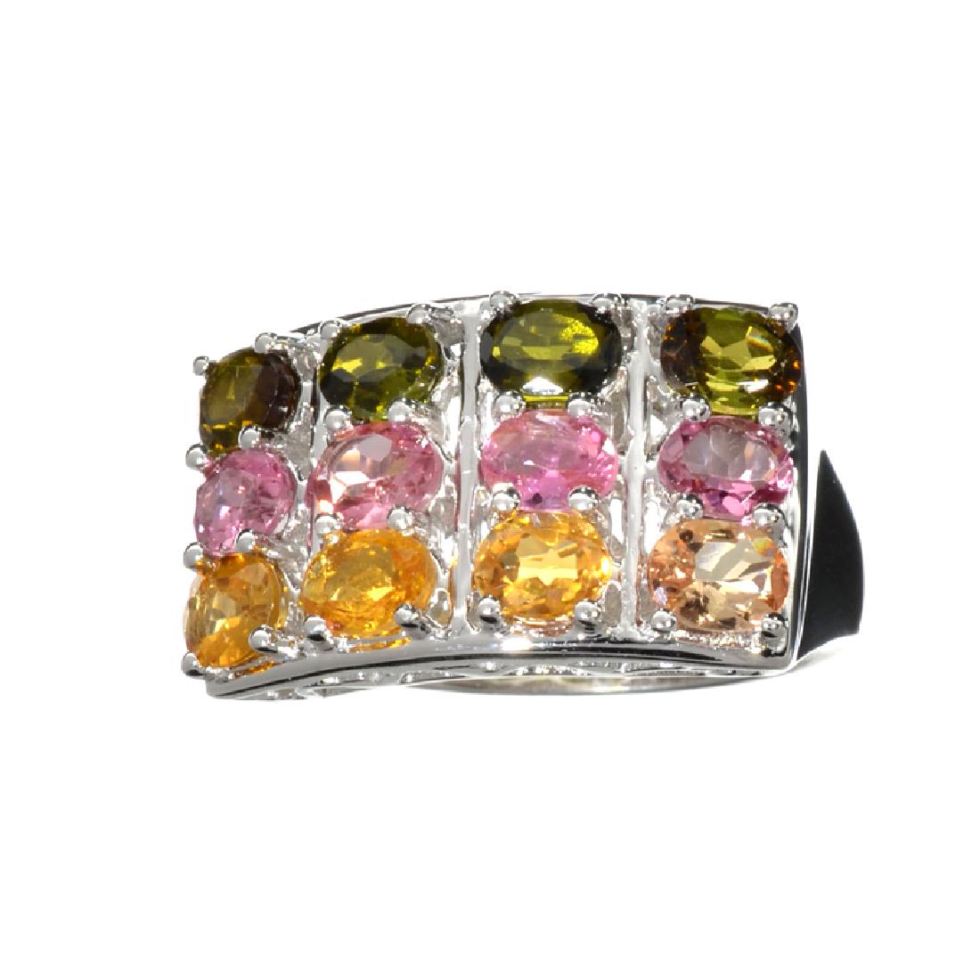 APP: 2.4k Fine Jewelry 3.72CT Oval Cut Multi-Colored,: Gov. File: H-13607 Fine Jewelry 3.72CT Oval Cut Multi-Colored, Multi Precious Gemstones And Platinum Over Sterling Silver Ring Retail Replacement Value: $2.4K Asset Type: Ring Shipping: $19.95