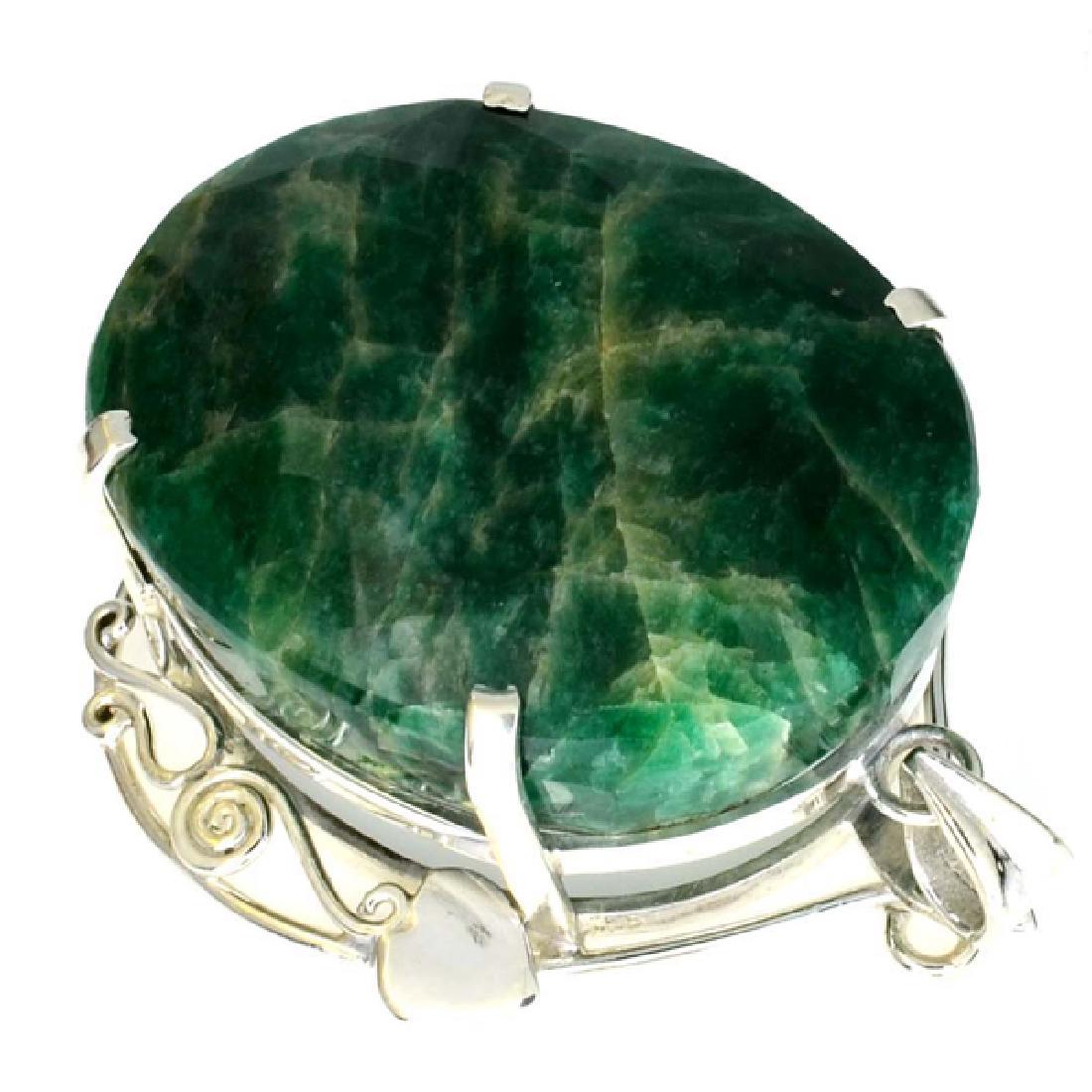 APP: 5.3k Fine Jewelry Designer Sebastian 318.15CT Oval: Gov. File: K-03153 Fine Jewelry Designer Sebastian 318.15CT Oval Cut Green Beryl Emerald and Sterling Silver Pendant Retail Replacement Value:$5.2KPendant Shipping: $19.95