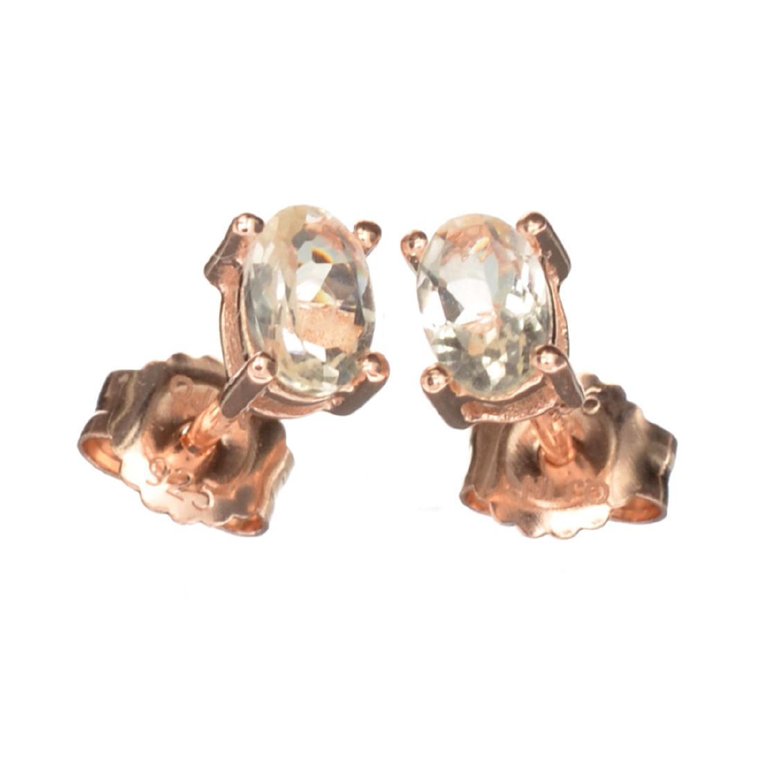 APP: 0.8k Fine Jewelry 0.85CT Oval Cut Morganite With A: Gov. File: H-23681 Fine Jewelry 0.85CT Oval Cut Morganite With A Rose Gold Overlay And Sterling Silver Earrings Retail Replacement Value: $0.8K Asset Type: Earrings Shipping: $19.95