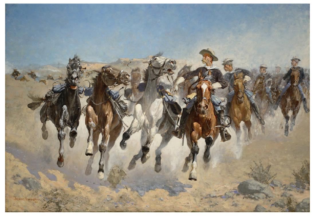 FREDERIC REMINGTON (After) Dismounted Print, 28'' x: Gov. File: P-07399 Frederic Remington FREDERIC REMINGTON: (After) Dismounted Print 28 inches x 22 inches (Unframed) Shipping: $24.95