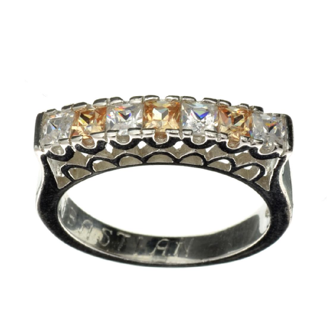 APP: 0.5k Fine Jewelry Designer Sebastian 1.00CT: Gov. File: K-03332 Fine Jewelry Designer Sebastian 1.00CT Princess Cut Swiss Cubic Zirconia And Platinum Over Sterling Silver Ring Retail Replacement Value:$0.5KRing Shipping: $19.95