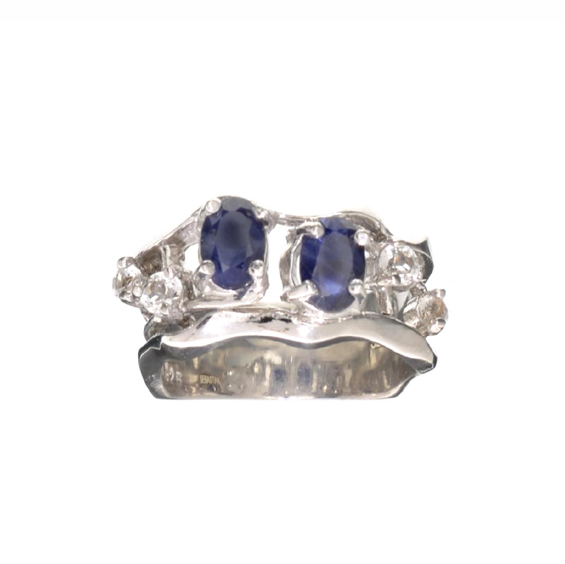 APP: 0.9k Fine Jewelry Designer Sebastian 1.50CT: Gov. File: H-27670 Fine Jewelry Designer Sebastian 1.50CT Sapphire and White Topaz Sterling Silver Ring Retail Replacement Value: $0.9K Asset Type: Ring Shipping: $19.95