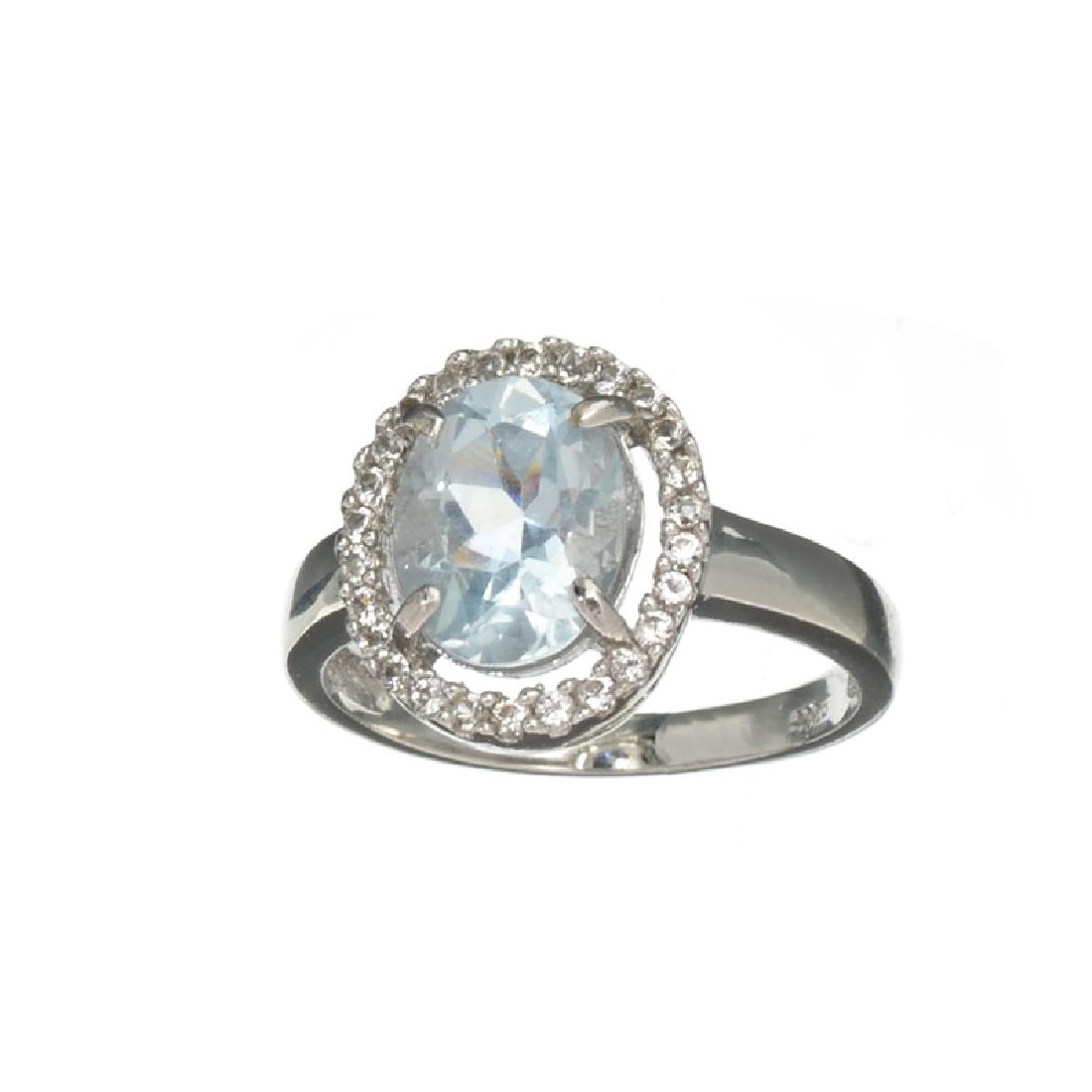 APP: 0.9k Fine Jewelry 1.30CT Oval Cut Aquamarine: Gov. File: H-16905 Fine Jewelry 1.30CT Oval Cut Aquamarine /White Sapphire And Sterling Silver Ring Retail Replacement Value: $0.9K Asset Type: Ring Shipping: $19.95