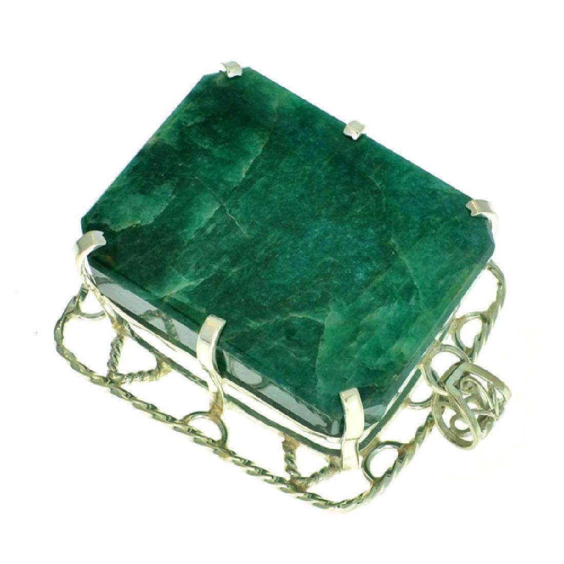 APP: 14.5k Fine Jewelry Designer Sebastian 436.97CT: Gov. File: K-01964 Fine Jewelry Designer Sebastian 436.97CT Emerald Cut Green Beryl and Sterling Silver Pendant Retail Replacement Value:$14.5K Pendant Shipping: $19.95