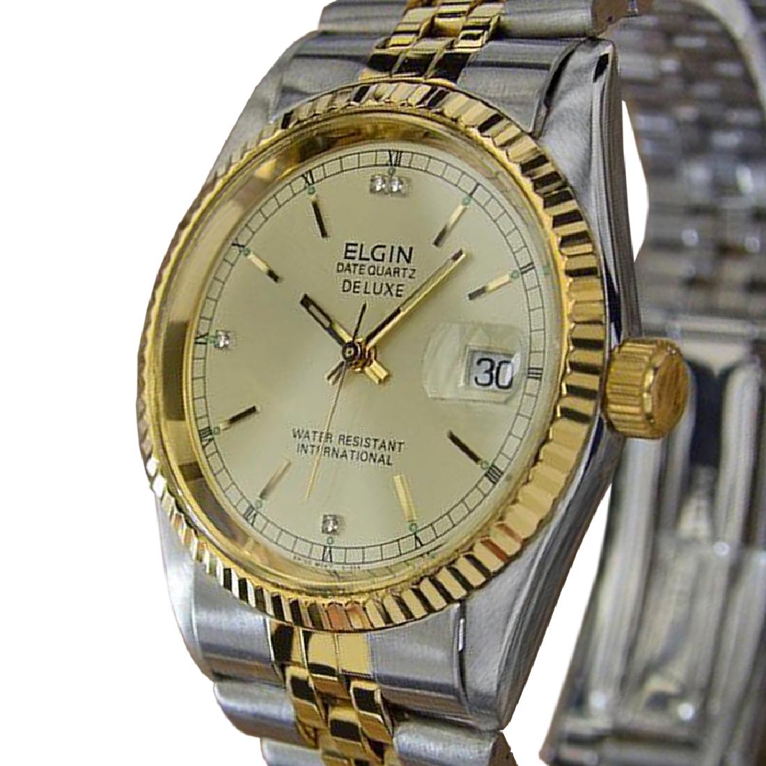 Elgin date 2025 quartz deluxe