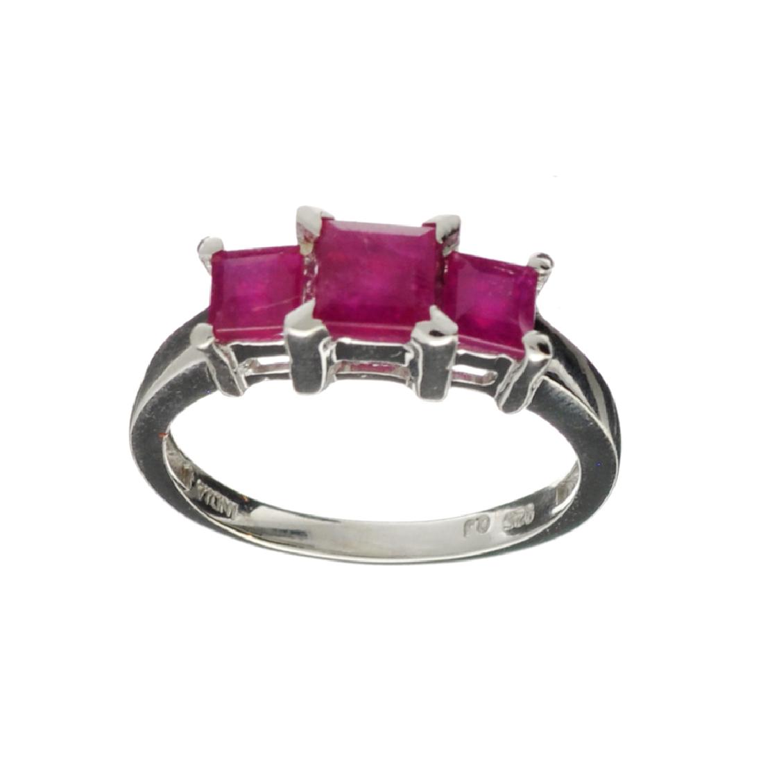 APP: 0.4k Fine Jewelry 1.45CT Square Cut Ruby And: Gov. File: H-27937 Fine Jewelry 1.45CT Square Cut Ruby And Sterling Silver Ring Retail Replacement Value: $0.4K Asset Type: Ring Shipping: $19.95