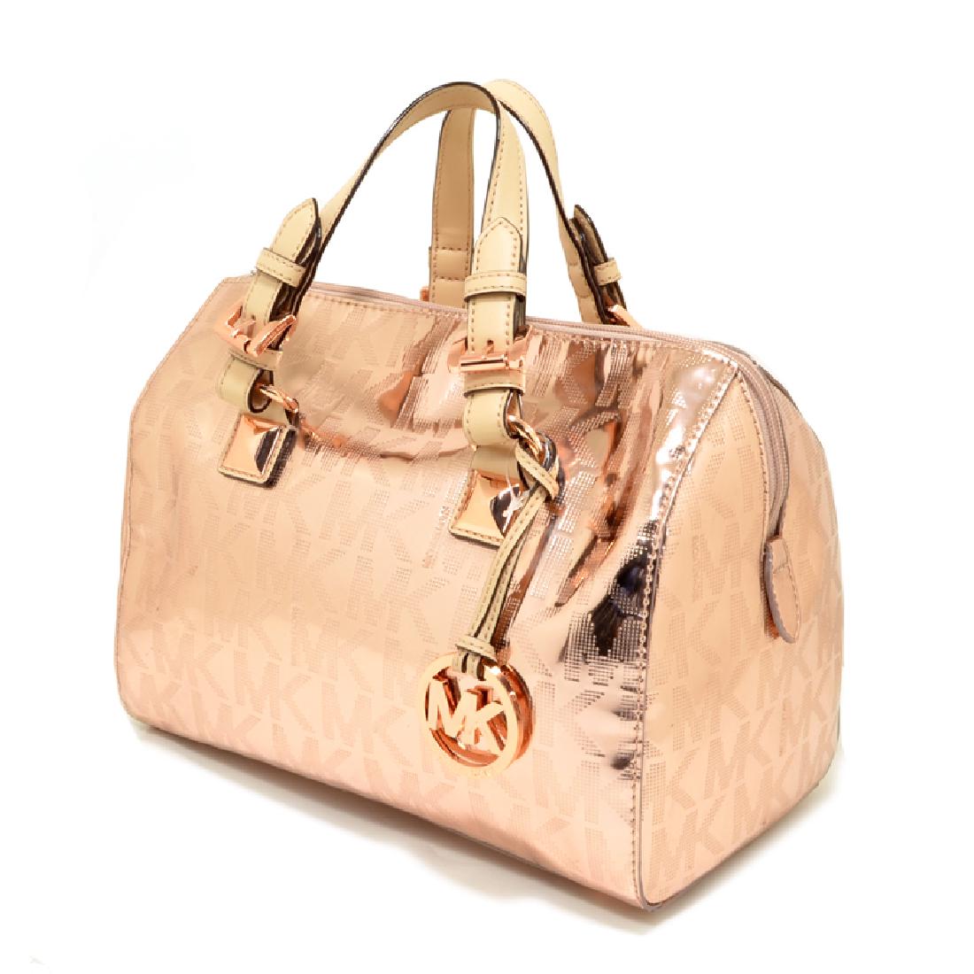 Brand New Michael Kors Grayson Medium Satchel Mirror: Gov. File: T-11681 Brand New Michael Kors Grayson Medium Satchel Mirror Rose Gold Metallic Asset Type: Purse Shipping: $29.95