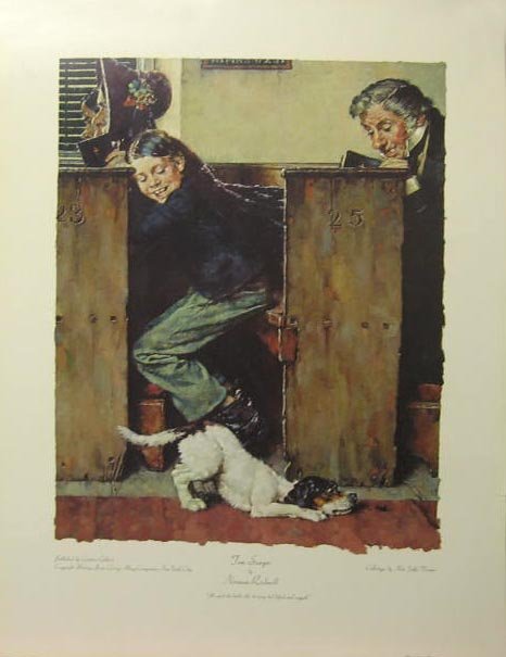 ROCKWELL Litho - Tom Sawyer - He Spied The Beetle,