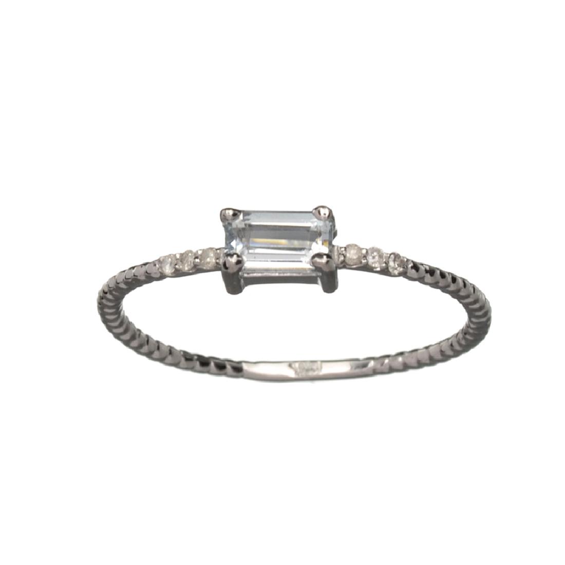 APP: 0.5k Fine Jewelry 14KT Gold, 0.28CT Blue: Gov. File: H-26565 Fine Jewelry 14KT Gold, 0.28CT Blue Aquamarine And Diamond Ring Retail Replacement Value: $0.5K Asset Type: Ring Shipping: $19.95