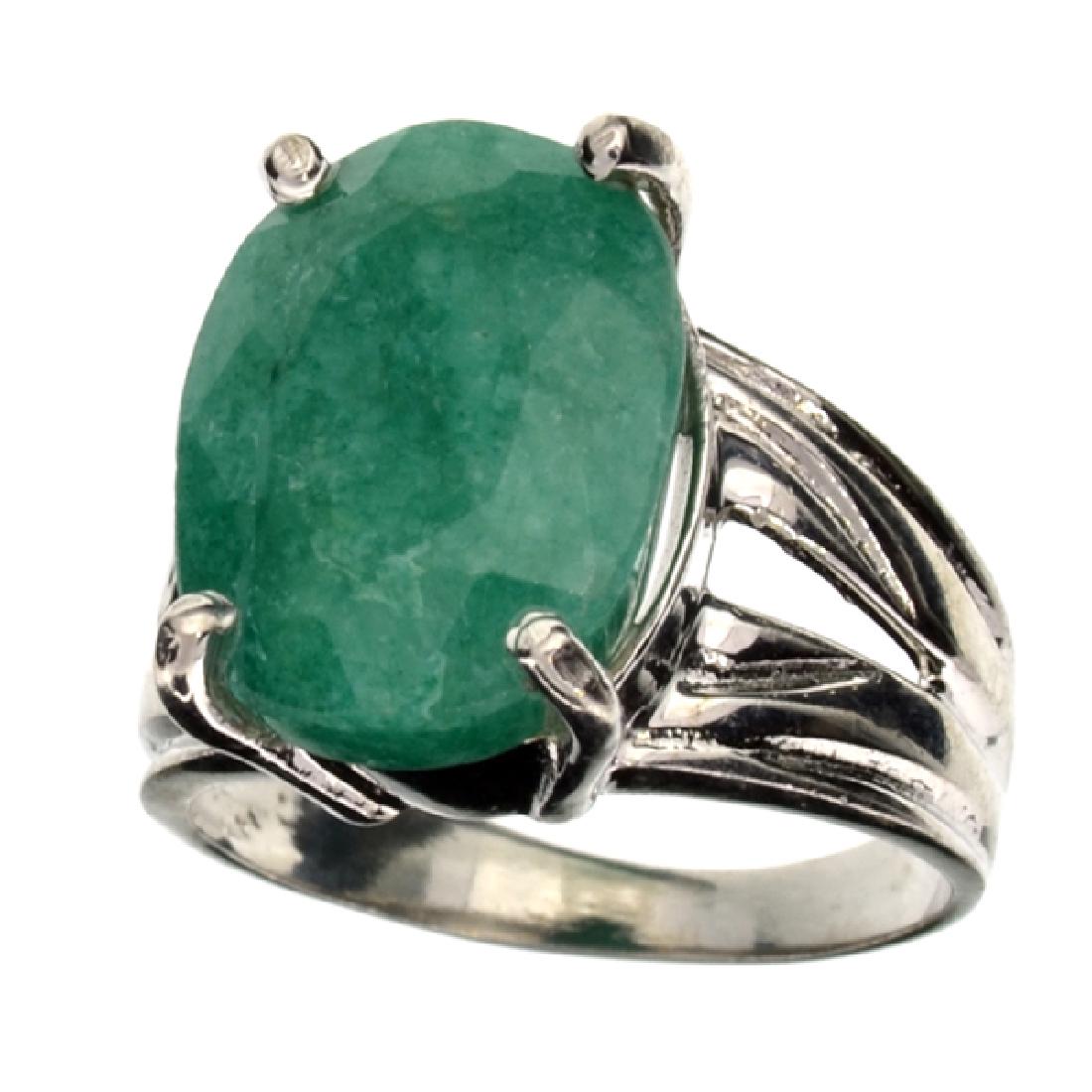 APP: 0.7k Fine Jewelry Designer Sebastian 8.10CT Oval: Gov. File: K-02630 Fine Jewelry Designer Sebastian 8.10CT Oval Cut Green Beryl and Sterling Silver Ring Retail Replacement Value:$0.7K Ring Shipping: $19.95