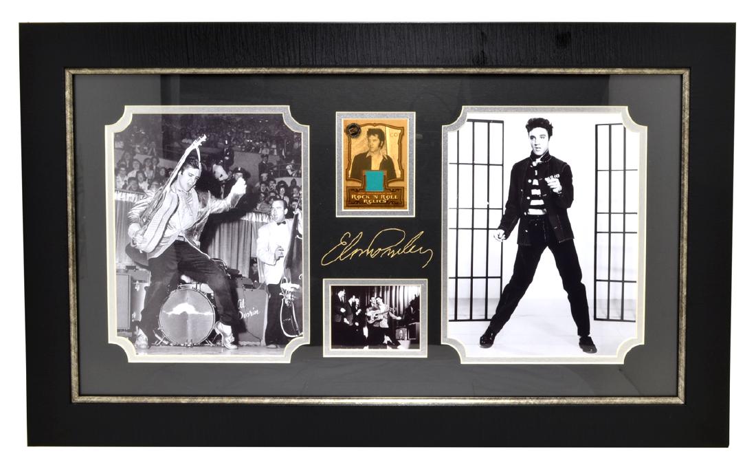 Very Rare Plate Signed Photo Of Elvis Presley With: Gov. File: M-05771 Very Rare Plate Signed Photo Of Elvis Presley With Authenic Original Swatch Of Clothing -PNR- Asset Type: Music Shipping: $24.95. Item may be pick up only, or require additional shi
