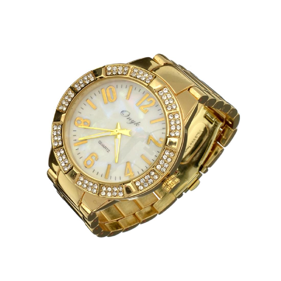 New Women's Onyk, Stainless Steel Back, Water: Gov. File: H-14347 New Women's Onyk, Stainless Steel Back, Water Resistant, Quartz Movement, Metal Strap, Watch Asset Type: Watch Shipping: $19.95