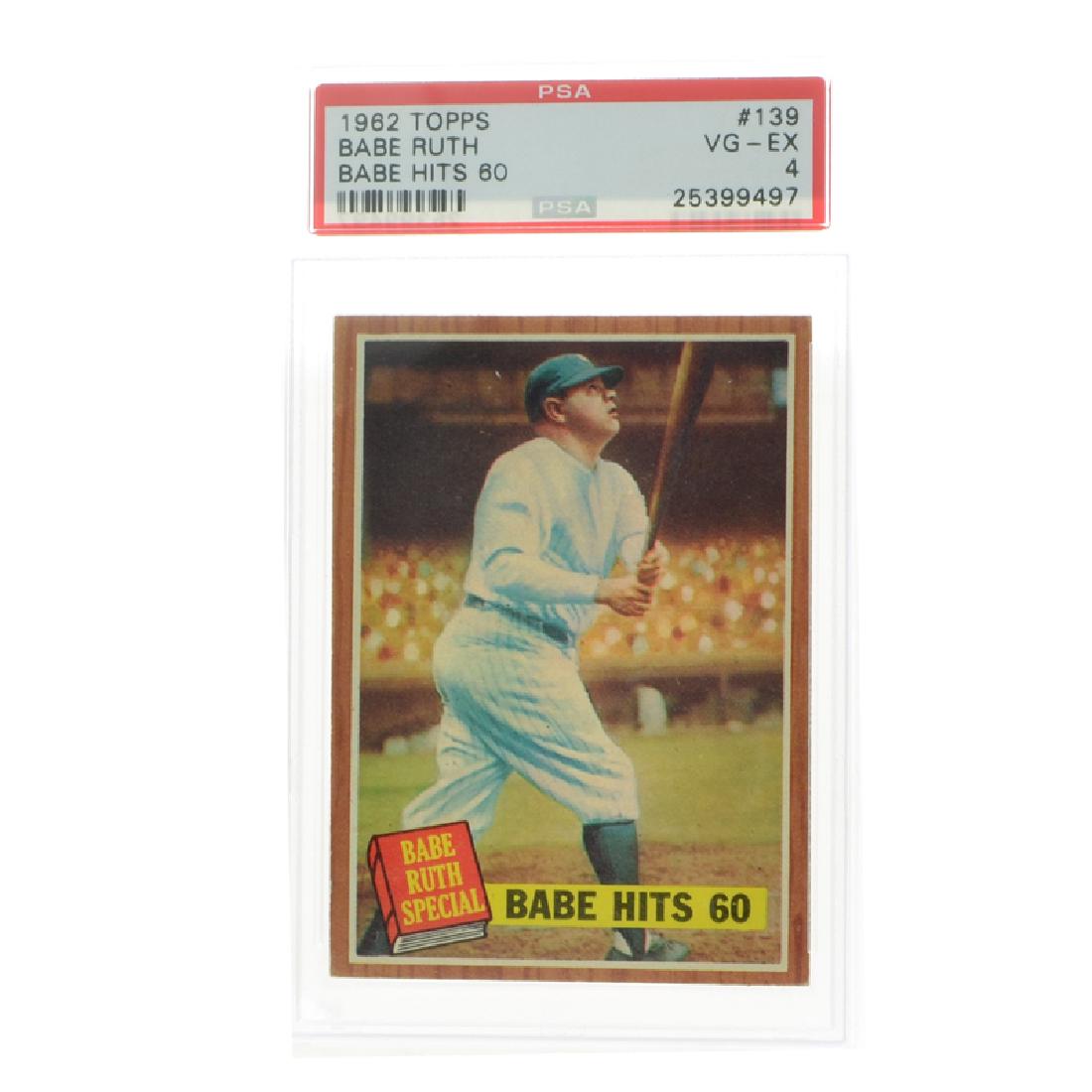Rare Babe Ruth 1962 Topps Babe Hiits 60 Card #139 PSA: Gov. File: T-14994 Rare Babe Ruth 1962 Topps Babe Hiits 60 Card #139 PSA VG - EX Asset Type: Collectable Shipping: $29.95