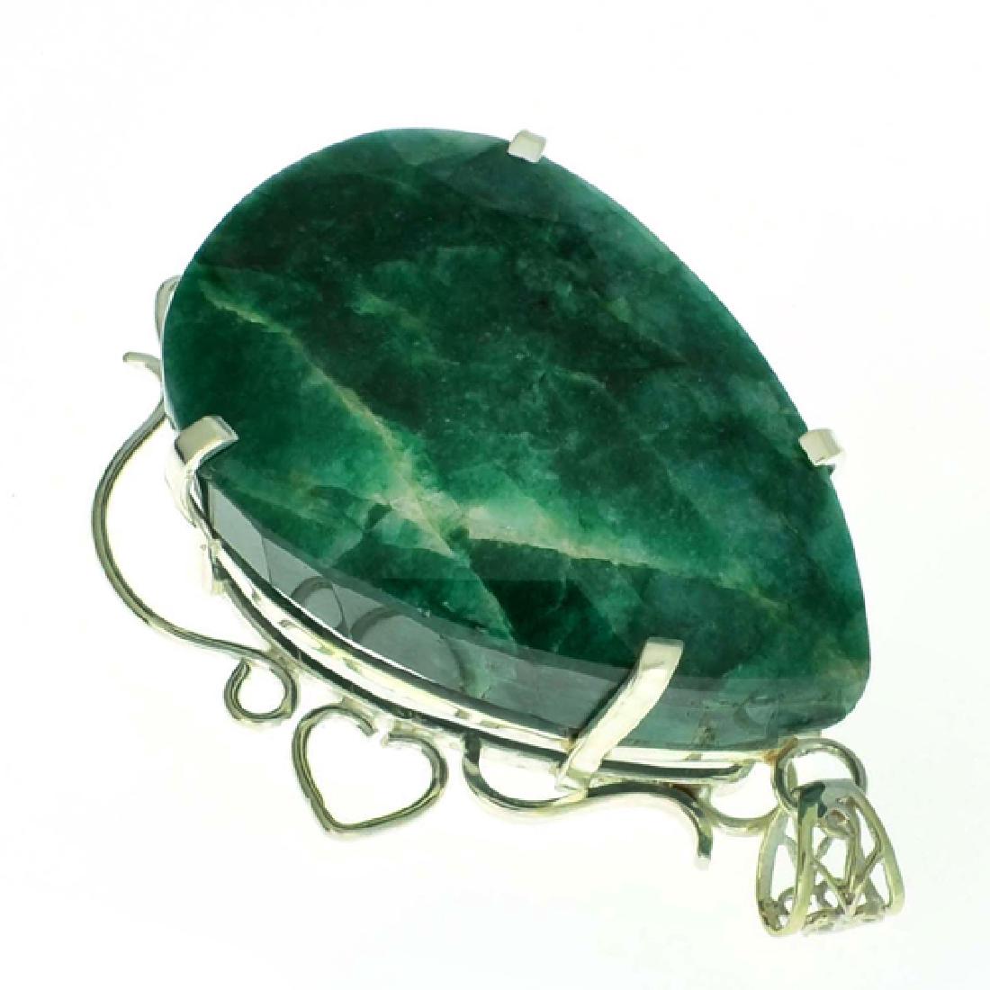APP: 12k Fine Jewelry Designer Sebastian 358.55CT Pear: Gov. File: K-01950 Fine Jewelry Designer Sebastian 358.55CT Pear Cut Green Beryl and Sterling Silver Pendant Retail Replacement Value:$11.9K Pendant Shipping: $19.95