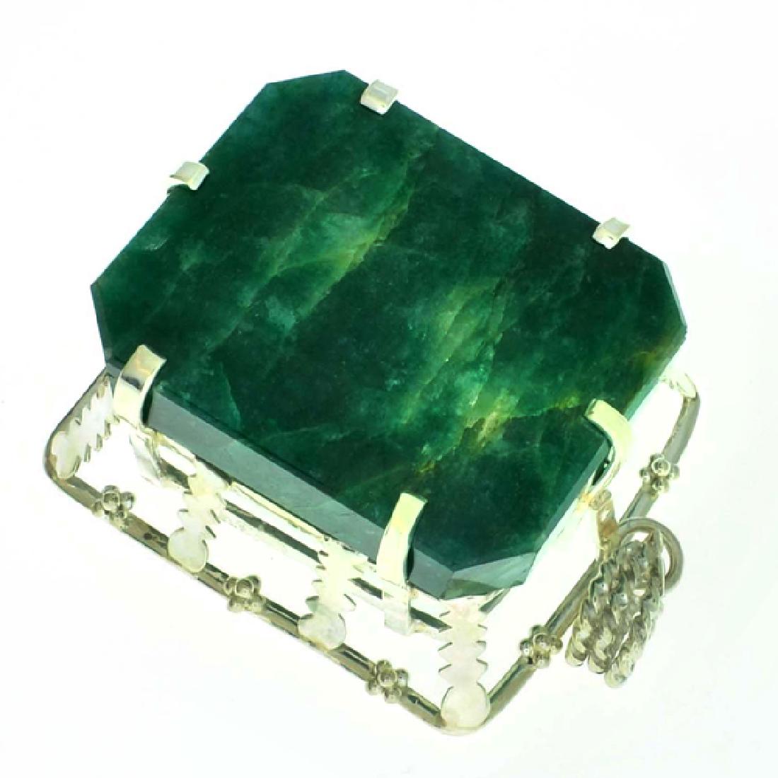 APP: 11.2k Fine Jewelry Designer Sebastian 340.29CT: Gov. File: K-01965 Fine Jewelry Designer Sebastian 340.29CT Emerald Cut Green Beryl and Sterling Silver Pendant Retail Replacement Value:$11.2K Pendant Shipping: $19.95