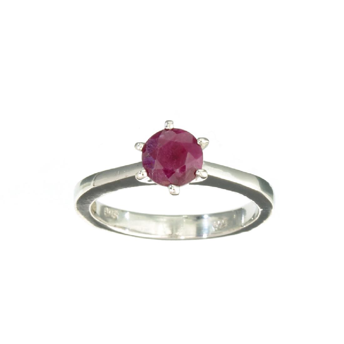 APP: 1.4k Fine Jewelry Designer Sebastian 1.00CT Round: Gov. File: K-07994 Fine Jewelry Designer Sebastian 1.00CT Round Cut Ruby And Sterling Silver Ring Retail Replacement Value:$1.4KRing Shipping: $19.95