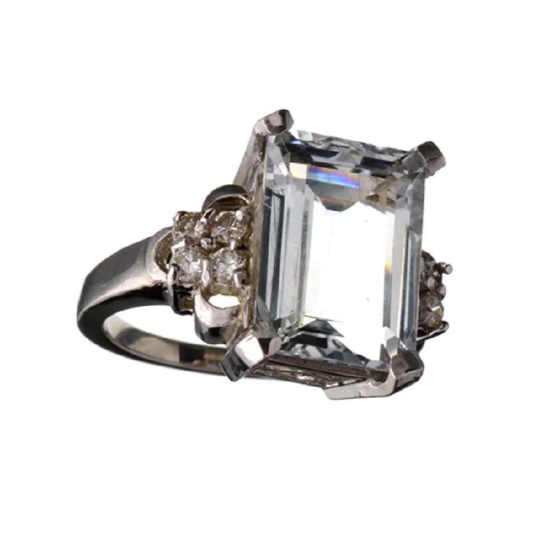 APP: 12k Fine Jewelry 14 kt. White Gold, 7.18CT: Gov. File: H-00423 Fine Jewelry 14 kt. White Gold, 7.18CT Aquamarine And Diamond Ring Retail Replacement Value: $12.0K Asset Type: Ring Shipping: $19.95