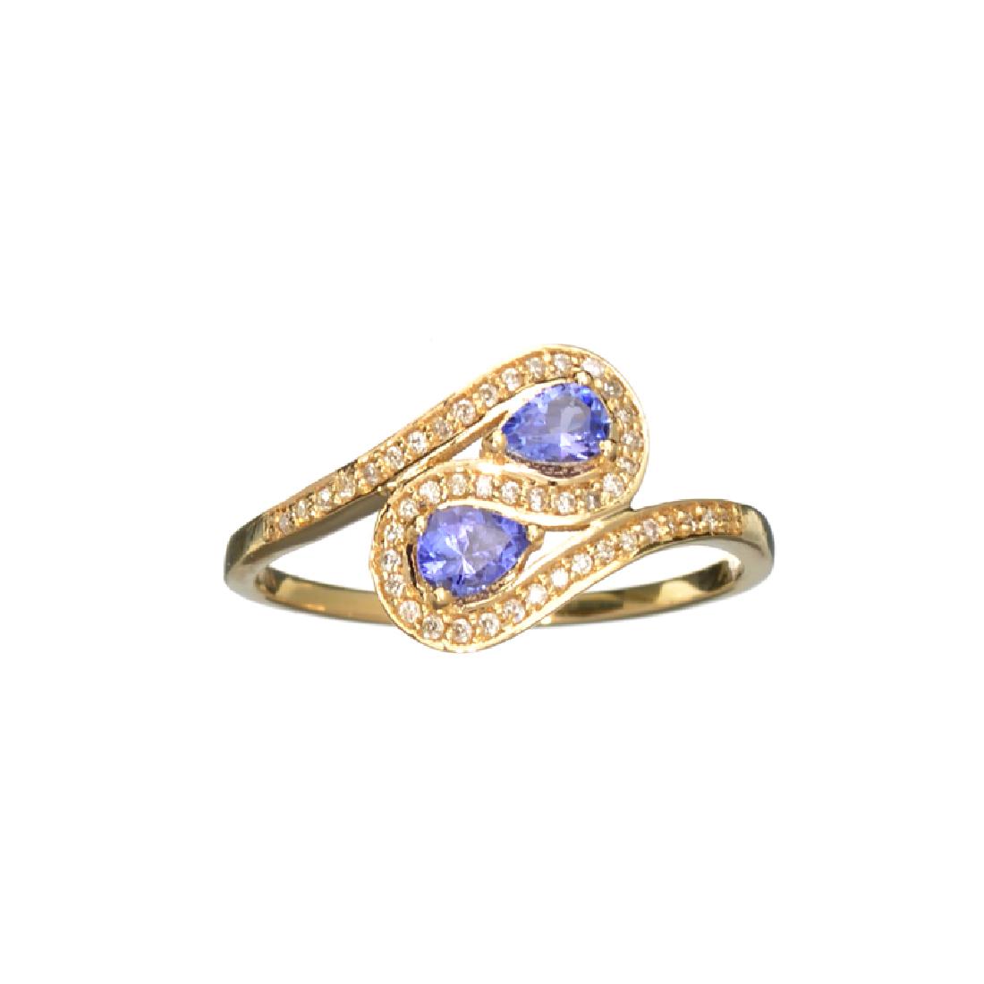 APP: 1.1k Fine Jewelry, Designer Sebastian 14KT Gold,: Gov. File: H-26383 Fine Jewelry, Designer Sebastian 14KT Gold, 0.37CT Tanzanite And Diamond Ring Retail Replacement Value: $1.1K Asset Type: Ring Shipping: $19.95