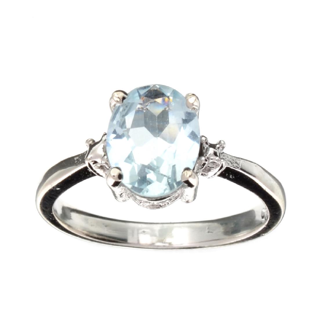 APP: 0.8k Fine Jewelry 1.45CT Oval Cut Aquamarine Beryl: Gov. File: H-06196 Fine Jewelry 1.45CT Oval Cut Aquamarine Beryl And Platinum Over Sterling Silver Ring Retail Replacement Value: $0.8K Asset Type: Ring Shipping: $19.95