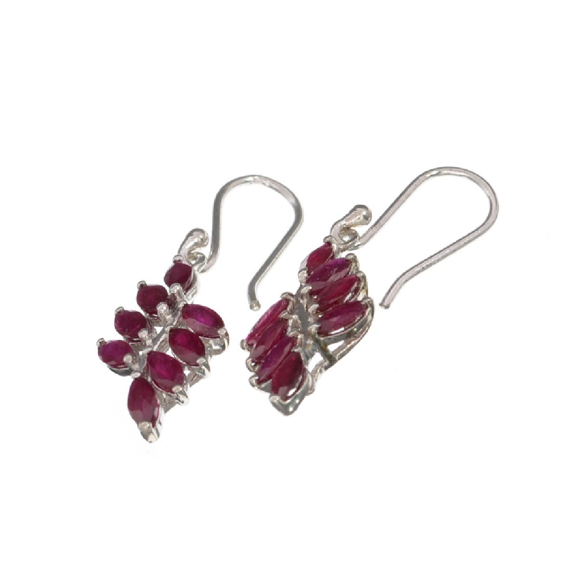 APP: 2.1k Fine Jewelry 3.02CT Marquise Cut Ruby And: Gov. File: H-09809 Fine Jewelry 3.02CT Marquise Cut Ruby And Platinum Over Sterling Silver Earrings Retail Replacement Value: $2.1K Asset Type: Earrings Shipping: $19.95