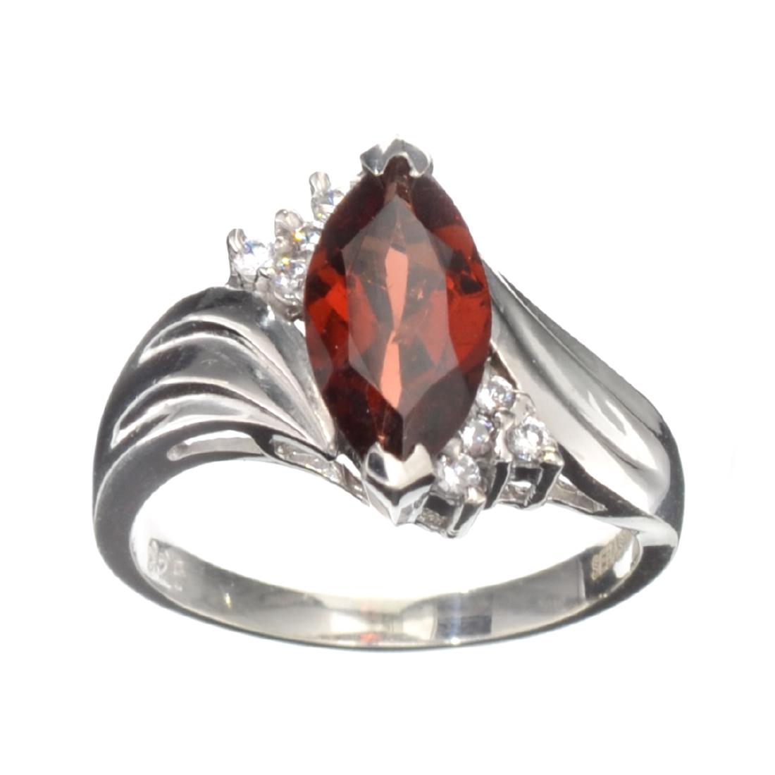 APP: 0.5k Fine Jewelry Designer Sebastian, 2.42CT: Gov. File: H-30868 Fine Jewelry Designer Sebastian, 2.42CT Almandite Garnet And White Topaz Sterling Silver Ring Retail Replacement Value: $0.5K Asset Type: Ring Shipping: $19.95