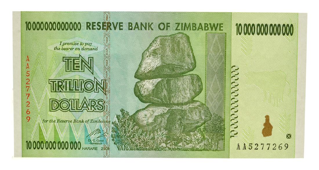 10 Trillion Dollar Zimbabwe Note: Gov. File: C-48013 10 Trillion Dollar Zimbabwe Note Asset Type: Coin Shipping: $9.95