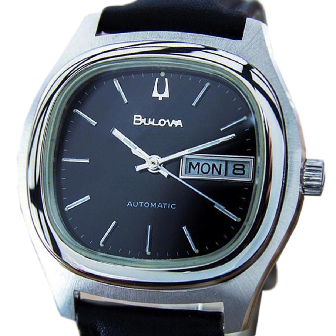 *Bulova Stainless Steel Rare Mens Vintage Automatic: Gov. File: H-34185 *Bulova Stainless Steel Rare Mens Vintage Automatic 1970s Mens Dress Watch Asset Type: Watch Shipping: $19.95