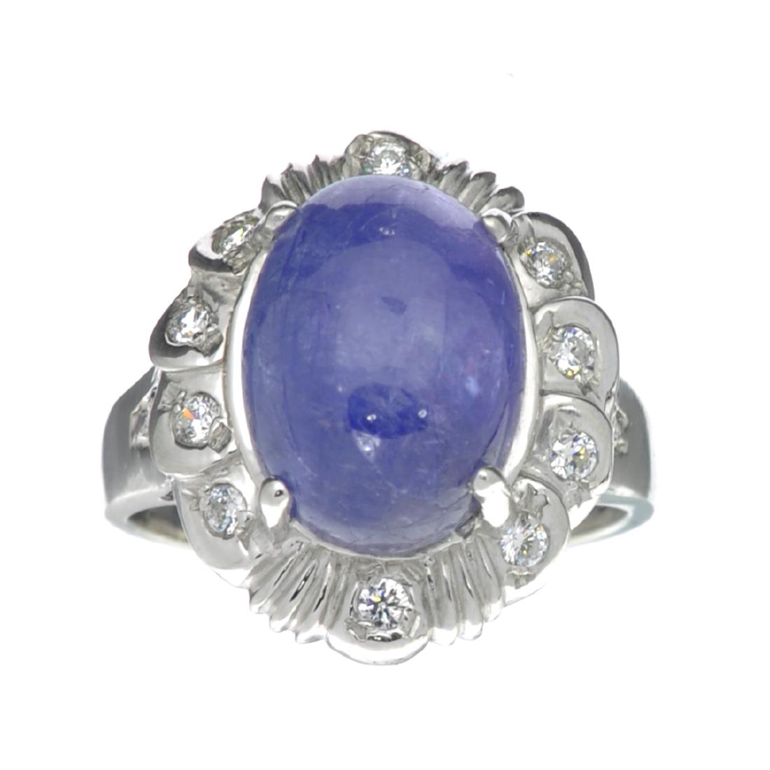 APP: 1.1k Fine Jewelry Designer Sebastian, 6.60CT: Gov. File: H-30590 Fine Jewelry Designer Sebastian, 6.60CT Cabochon Tanzanite And White Topaz Sterling Silver Ring Retail Replacement Value: $1.1K Asset Type: Ring Shipping: $19.95